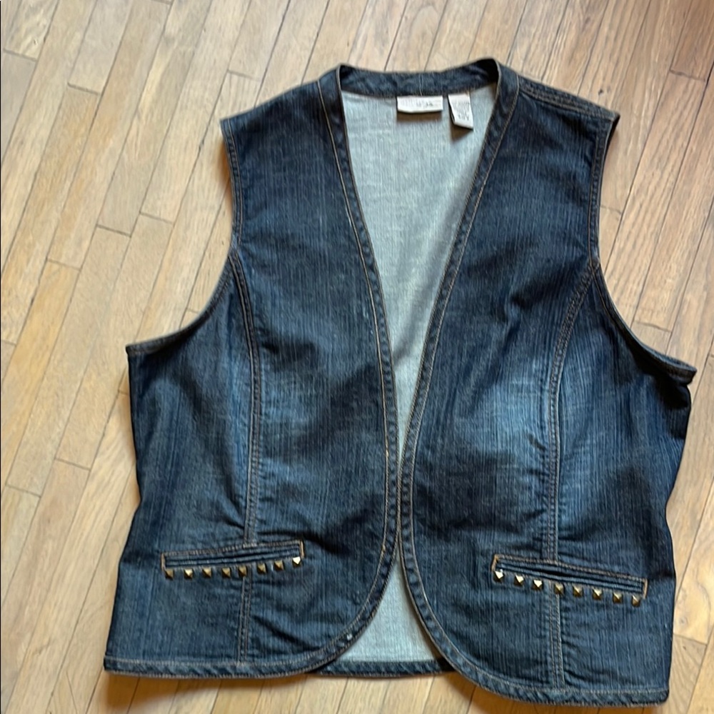 Stylish Black Vest with Gold Accents